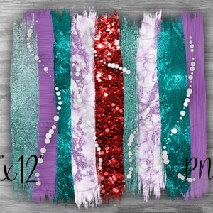 Brush Strokes PNG, Mermaid PNG, Glitter Sublimation Backgrounds, Purple Glitter Clip Art, Instant Download Sublimation For Commercial Use,