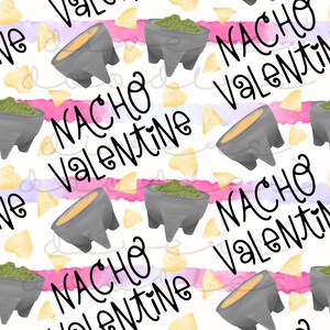 Nacho Valentine Digital Paper, Valentines Day Seamless Pattern, Digital Download Commercial Use, Seamless File for Fabric Printing