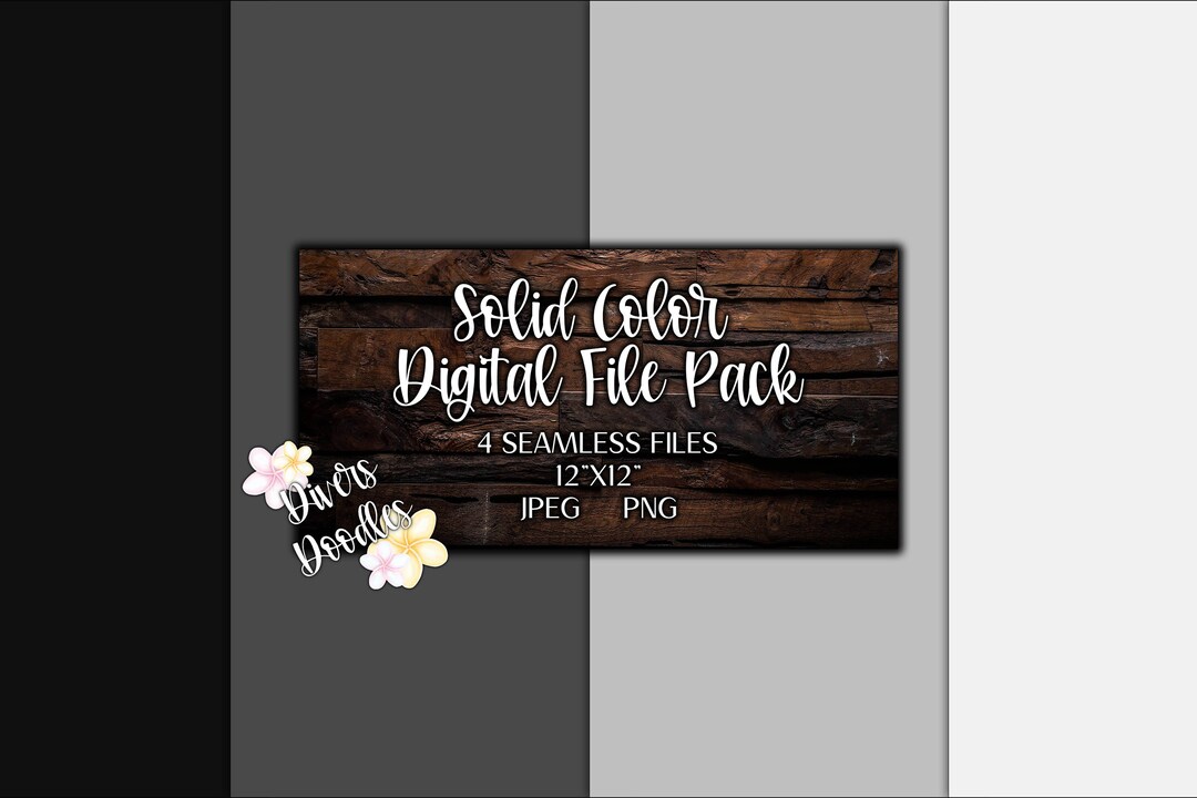 Solid Seamless Files, Gray Digital Paper Bundle, Seamless Pattern ...