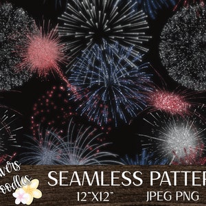 Independence Day Seamless File, 4th of July Digital Paper, July 4th Seamless Pattern, Red White and Blue PNG, Patriotic Digital Paper