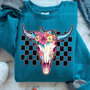 Cow Skull Png, Cow Skull Floral digital art, sublimation designs, png designs, sublimation png, printable art, Cow Skull t shirt designs