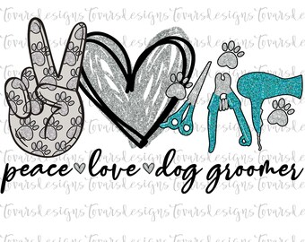 Peace Love Paw Print Etsy
