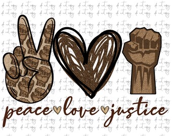 Download Peace Love Justice Etsy