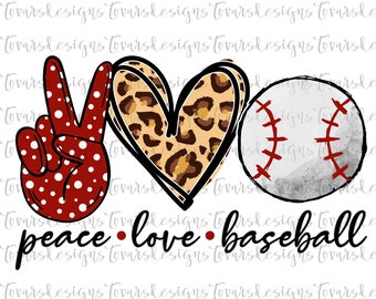 peace love baseball shirt