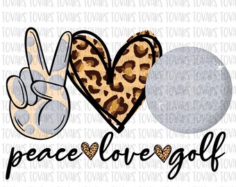 Download Peace Love Golf Etsy