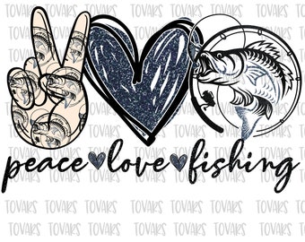 Download Peace Love Fish With Photos Etsy