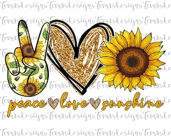 Peace love sunshine | Etsy