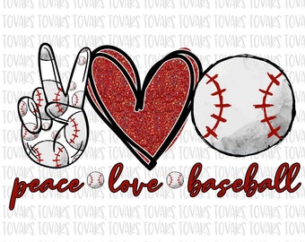 peace love baseball t shirts