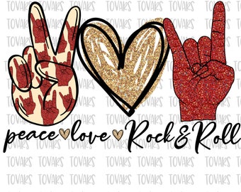 Download Peace Love Rock Etsy