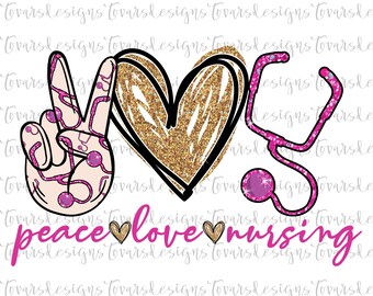 Peace Love Nursing Etsy