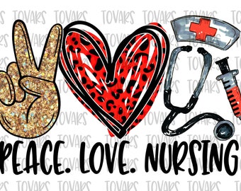 Peace Love Nurse Etsy