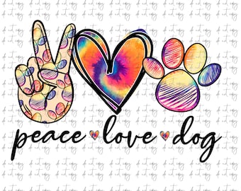 Peace Love Dog Etsy