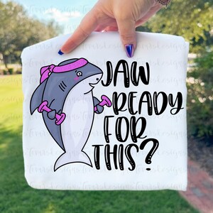 Funny Shark Workout png, Jaw Ready Gym Sublimation Design, Fitness Shark Clipart, Workout Humor Printable Art, Digital Download