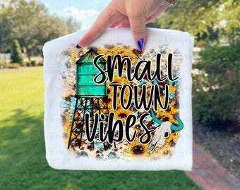 Small Town Vibes png, Country Aesthetic Sublimation Design, Rustic Retro Clipart, Small Town Life Printable Art, Digital Download