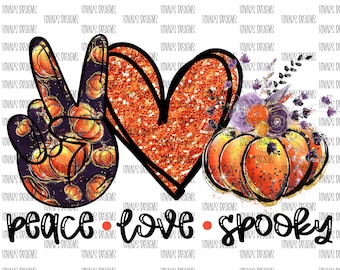 Descarga de sublimación de calabazas espeluznantes de Halloween de Peach Love, archivo PNG de calabazas de Halloween, descarga instantánea de archivo digital de calabaza de Halloween