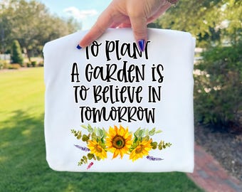 Gardening Quote Print, Sunflower Berry Wreath (digital Download