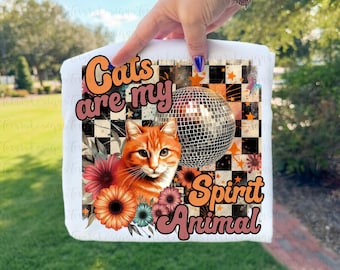 Cats Are My Spirit Animal PNG • Funny Cat Lover Design • Cute Cat Quote PNG • Cat Mom Sublimation • Feline Humor PNG • Digital Download