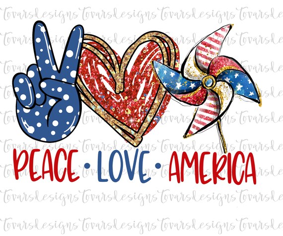Download Clip Art Peace Love America Sublimation Download Eagle Usa Flag Png Patriotic 4th Of July Independence Day Tie Dye Cheetah Heart On Vintage Wood Art Collectibles