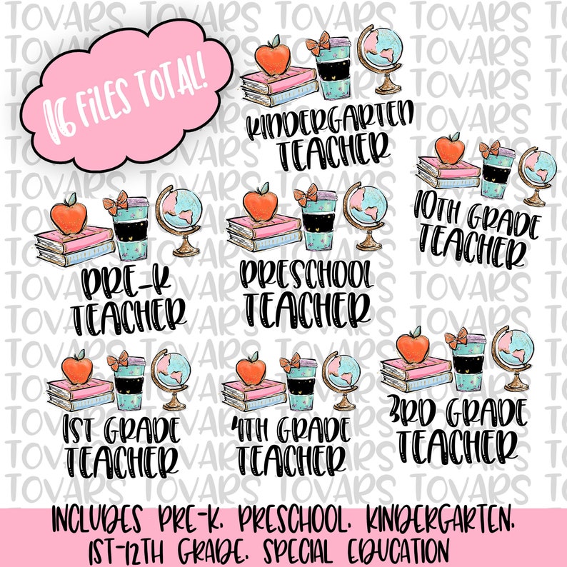 Download Teacher Bundle Sublimation Download Teacher Bundle PNG | Etsy