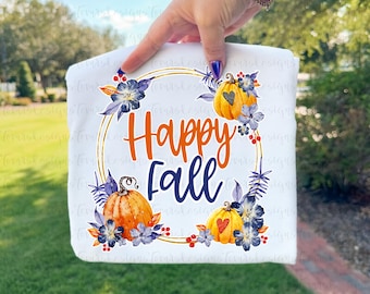 Happy Fall Pumpkin Watercolor design: Pumpkin Sublimation PNG (Digital Download)
