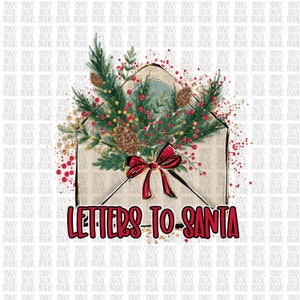 Sublimación navideña, Cartas a Papá Noel, Diseño navideño, Descarga digital navideña, Sublimación navideña png, Diseño de cartas navideñas