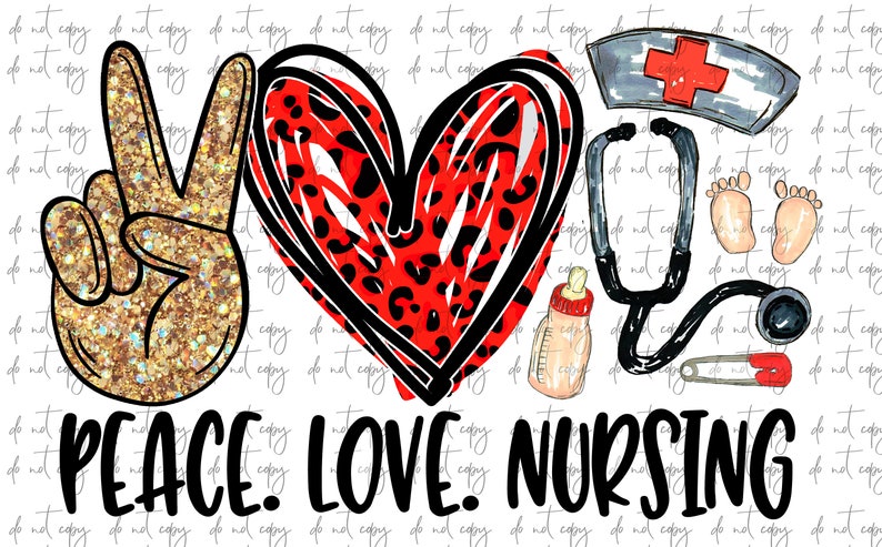 Download Peace Love Nursing Nicu Nurse Sublimation Download Nicu ...