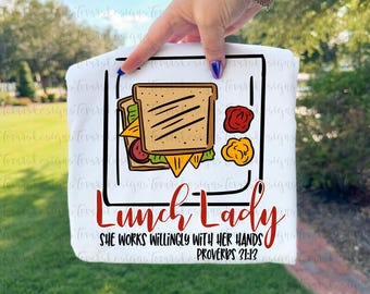 Lunch Lady png, Proverbs 31:13 Sublimation, School design