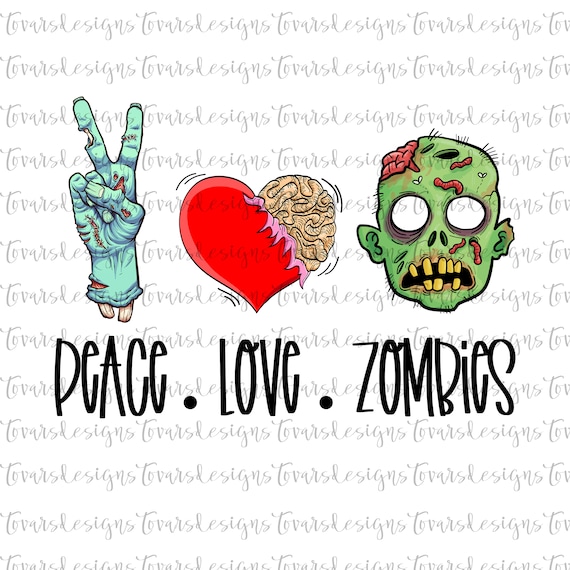 Peach Love Zombies Sublimation Download, Halloween PNG File, Instant Download, Sublimation Zombie Halloween Sublimation, Zombie halloween
