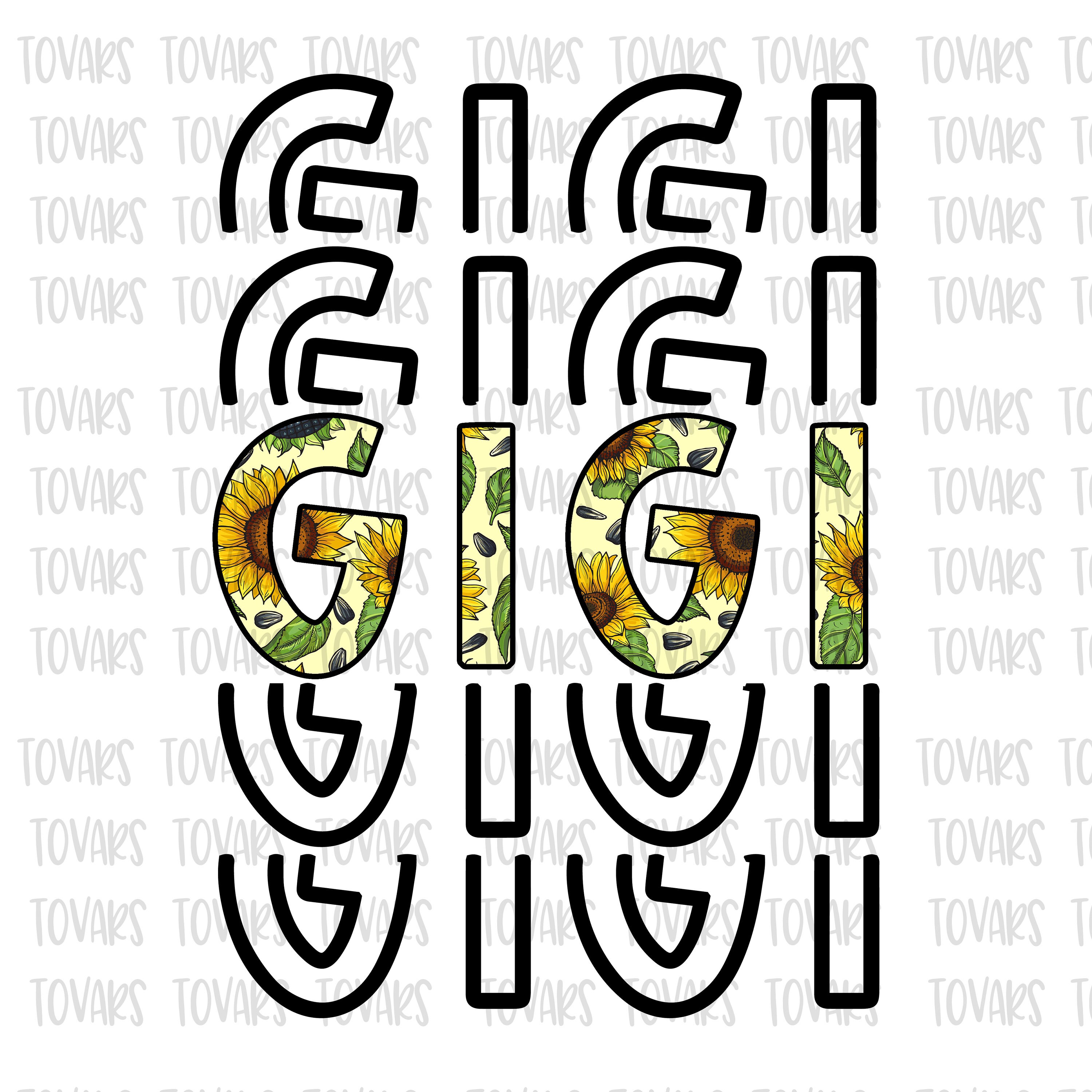 Gigi Sunflower Sublimation png file, Gigi Sublimation Download, Gigi PNG File Instant Download Sunflower design png Gigi floral