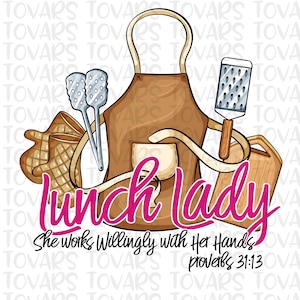 Lunch Lady Sublimation Download, School Lunch Lady PNG, Sublimation Download, School Lunch Lady PNG, apron cooking printable design
