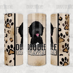 Vaso Doodle Mama, diseño de vaso Doodle Dog, archivo png de vaso recto de 20 oz, diseños de vasos para vaso delgado de 20 oz, lindo perro Doodle