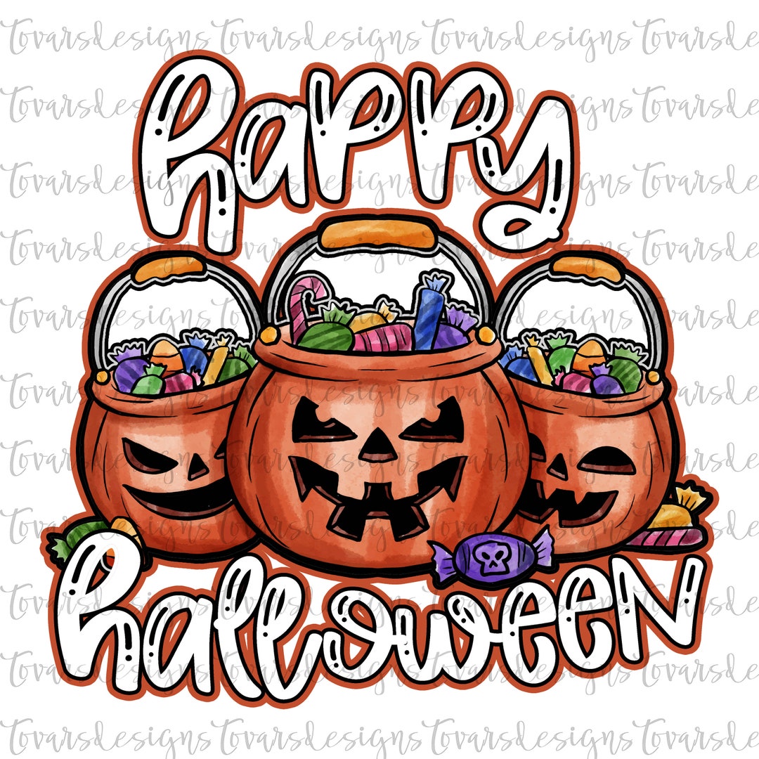 Happy Halloween Sublimation Png File Halloween Pumpkin Candy - Etsy
