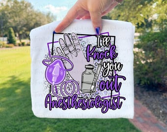 Anesthesiologist png, I’ll Knock You Out Sublimation Design, Funny Medical Clipart, Nurse Doctor Humor Printable Digital Download