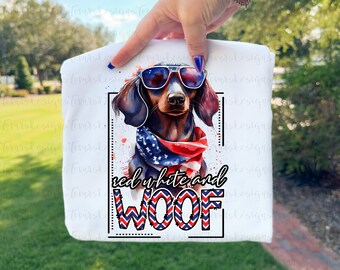 Patriotic Dachshund png, 4th of July Dog Sublimation Design, USA Wiener Dog Clipart, Independence Day Printable Art Digital Download