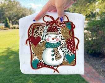 Coquette Snowman PNG, Snowman Bow Design, Christmas Coquette Design (Digital Download)
