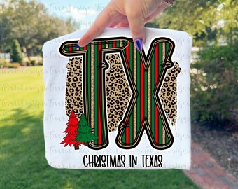 Weihnachten in Texas PNG Design, Sublimationstransfer (Digitaler Download)