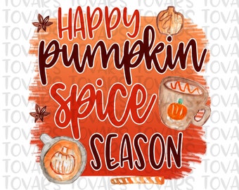 Pumpkin Spice Season PNG: Fall Coffee Design (Sublimation Download)