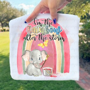 Regenbogen Elefant PNG: Sublimation Download