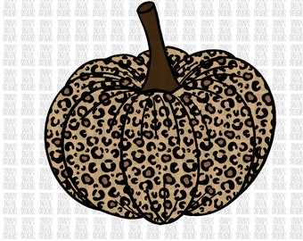 Leopard Print Pumpkin Sublimation Design (PNG File)