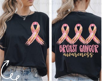 Breast Cancer Awareness Ribbon PNG: Sublimation Design (Digital Download)