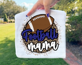 Blue Football Mama PNG • Football Mom Sublimation • Game Day Graphic • Digital Download