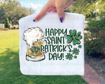 Four Leaf Clover png, Saint Patricks Day Design, Lucky Clover Clipart, Green St Patricks png, Irish Holiday Art Digital Download