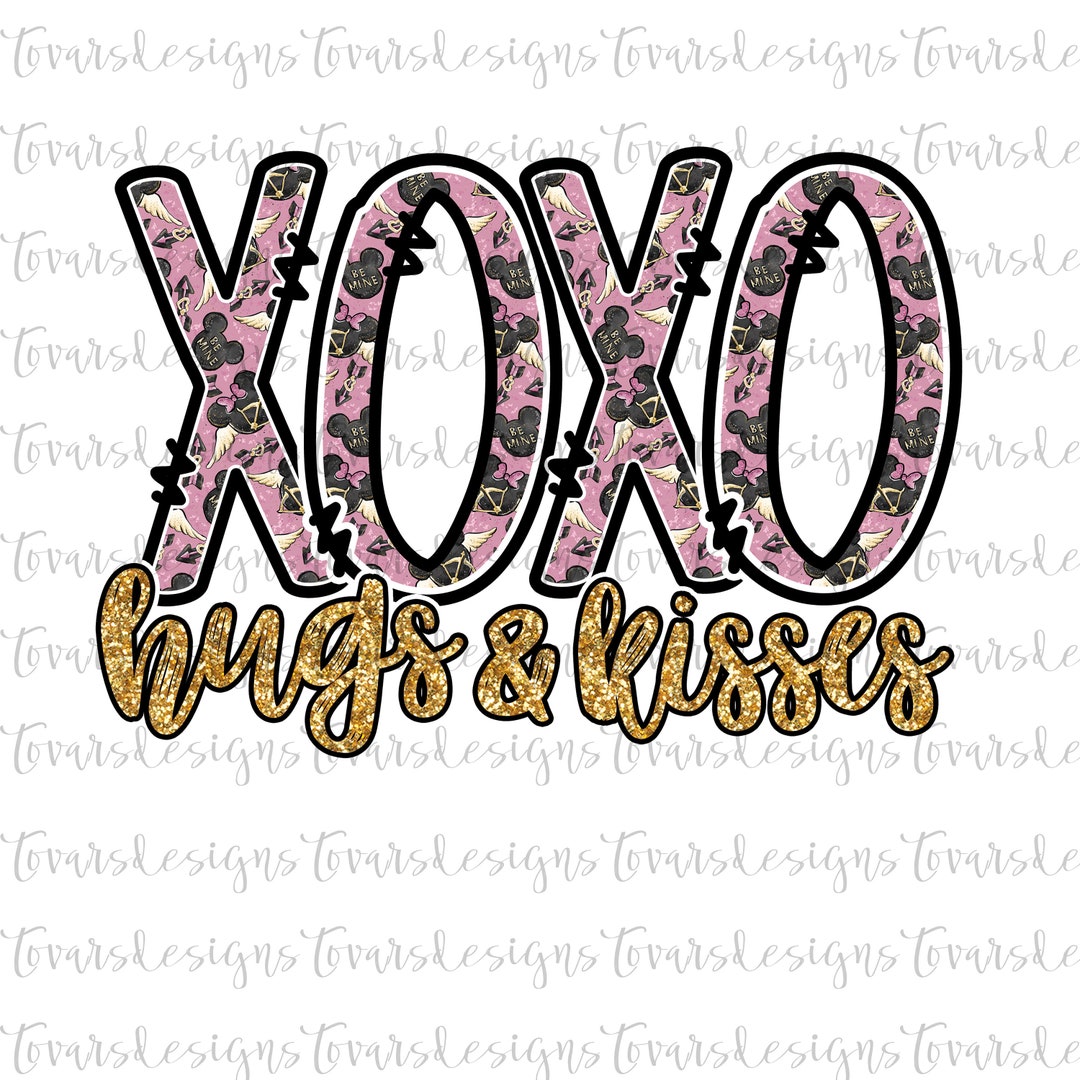 XOXO Hugs and Kisses Sublimation Download Valentine's Day - Etsy