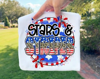 Stars & Stripes Camo PNG, 4th of July Patriotic Sublimation, USA Flag Camo PNG