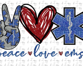 Peace love Ems Sublimation Png Digital Download, EMS Png, Peace love EMS, Peace love Ems digital download, png file for sublimation Ems file
