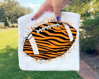 Tiger Football PNG • Tiger Stripes Sublimation • Game Day Football PNG • School Spirit Tiger Design • Sports Team PNG • Digital Download