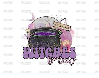 Witches Brew Cauldron PNG: Halloween Sublimation Design (Digital Download)