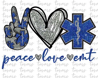 Peace love Emt Sublimation Png Digital Download, EMT Png, Peace love EMT, Peace love emt digital download, png file for sublimation emt file