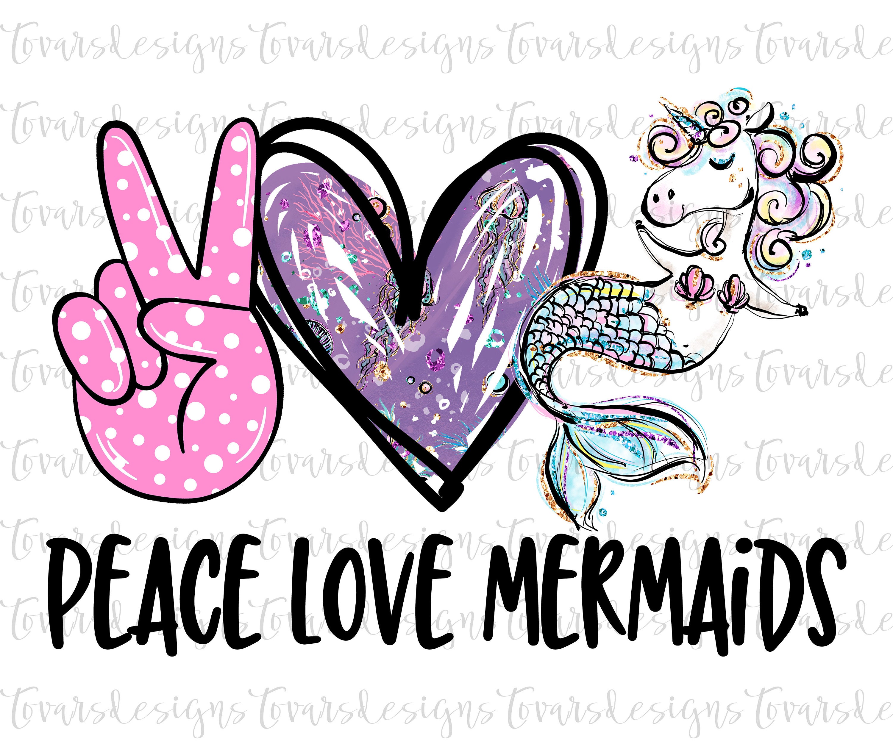 Peace Love Unicorn Or Mermaid Ready To Press Heat Transfer Vinyl Design Paper Party Kids Kids Crafts Jesuskidsng Org