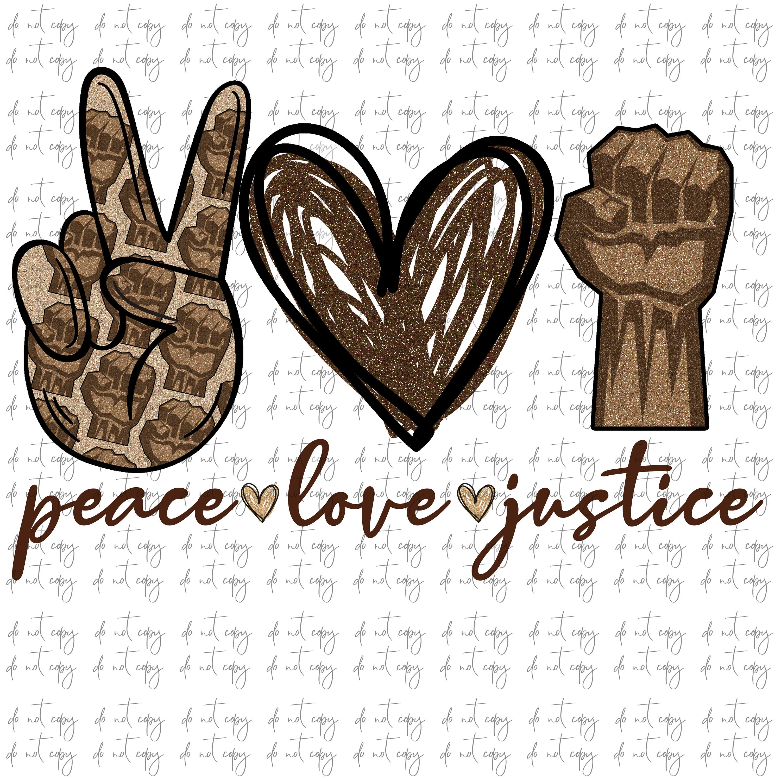 Download Peace Love Justice Black Lives Matter Sublimation Png Digital Etsy